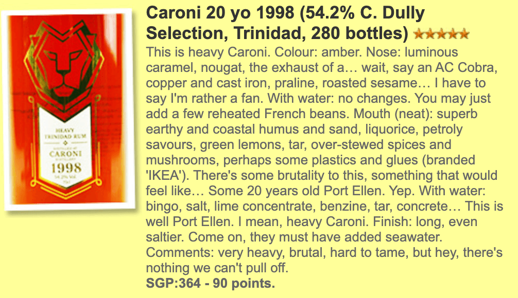 C. Dully Caroni - >20YO, 1998, 54.2% (WF90) (分現金/信用卡價) - Rum - Country_Trinidad - Distillery_Caroni 冧酒- Hidden- - -