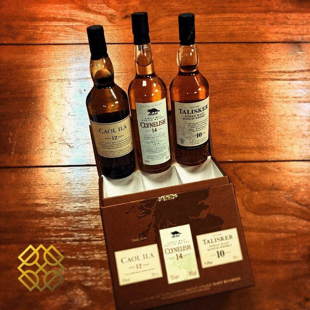 Classic Malts of Scotland Miniature Gift Set - Caol ila, Clynelish, Talisker - Scotch Whisky