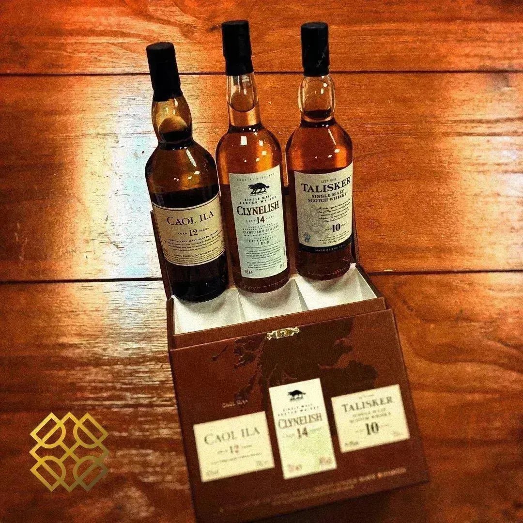 Classic Malts of Scotland Miniature Gift Set - Caol ila, Clynelish, Talisker - Scotch Whisky