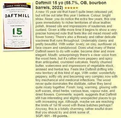 Daftmill - 15YO, 2006/2022, 55.7% (WF89) - Scotch Whisky