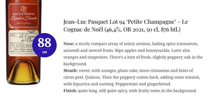 Jean-Luc Pasquet - ~27YO, 1994/2021, 46.4% (WN88) - Cognac