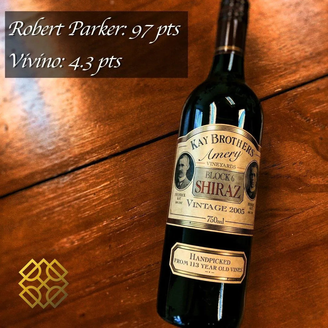 Kay Brothers - Block 6 Amery Vineyards Shiraz 2005 (RP97, Vivino 4.3) - Red Wine - Australia