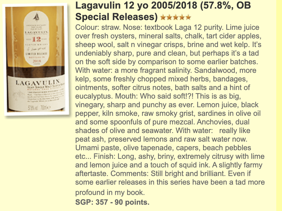 Lagavulin - 12YO Cask Strength 2018 version, 57.8% - Scotch Whisky - Country_Scotland - Distillery_Lagavulin
