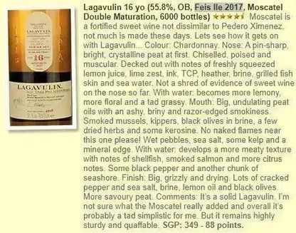 Lagavulin - 16YO, Feis Ile 2017, 56.1% (WF88) (分現金/信用卡價) - Scotch Whisky