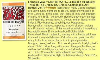 LMDW Francois Voyer - Through the Grapevine, Cask 88, 42.7% - Cognac 雅文邑 - Whisky Fun
