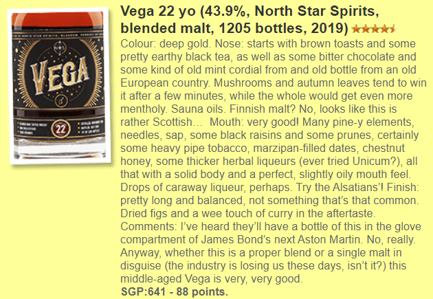 NSS Vega - 22YO, 43.9% - Scotch Whisky - Country_Scotland - Distillery_Blended - North Star Spirits (NSS)