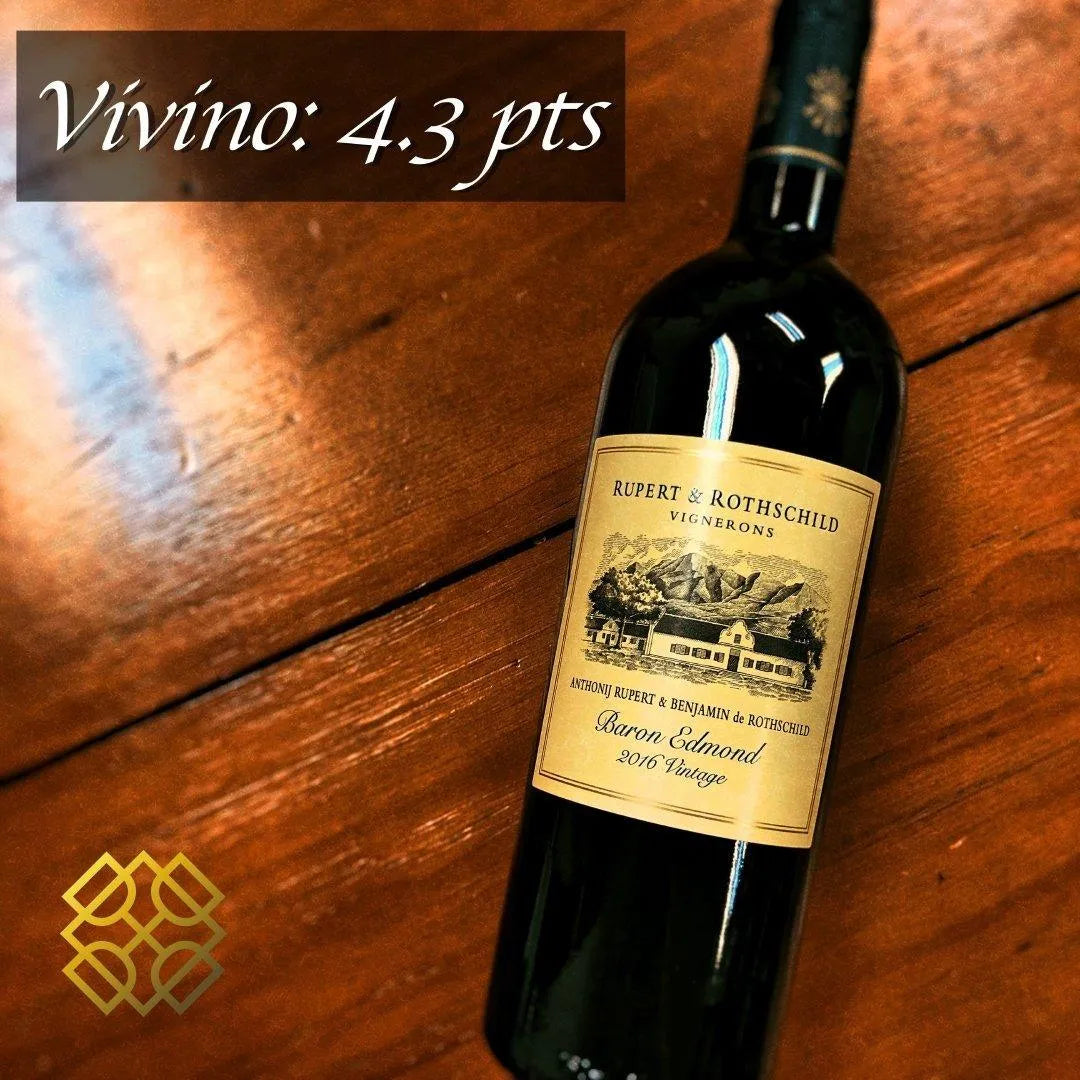 Rupert & Rothschild - Baron Edmond 2016 (Vivino 4.3) - Red Wine - South Africa