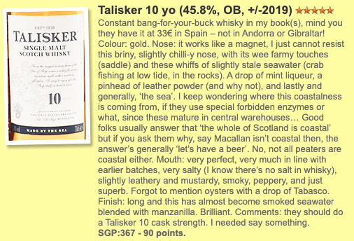 Talisker - 10YO, 45.8% (WF90) - Scotch Whisky - Country_Scotland - Distillery_Talisker - Entry Whisky- - -