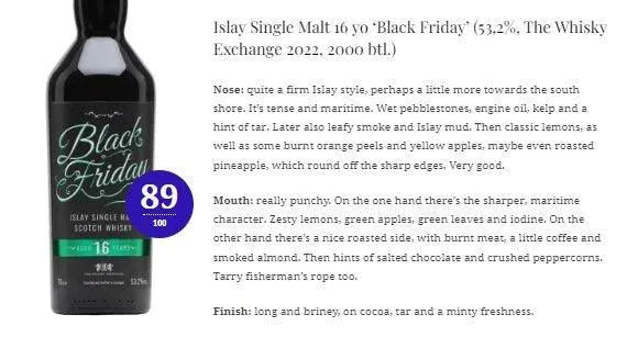 The Whisky Exchange Caol Ila - 16YO, Black Friday 2022 Edition, 53.2% (WN89) - Scotch Whisky